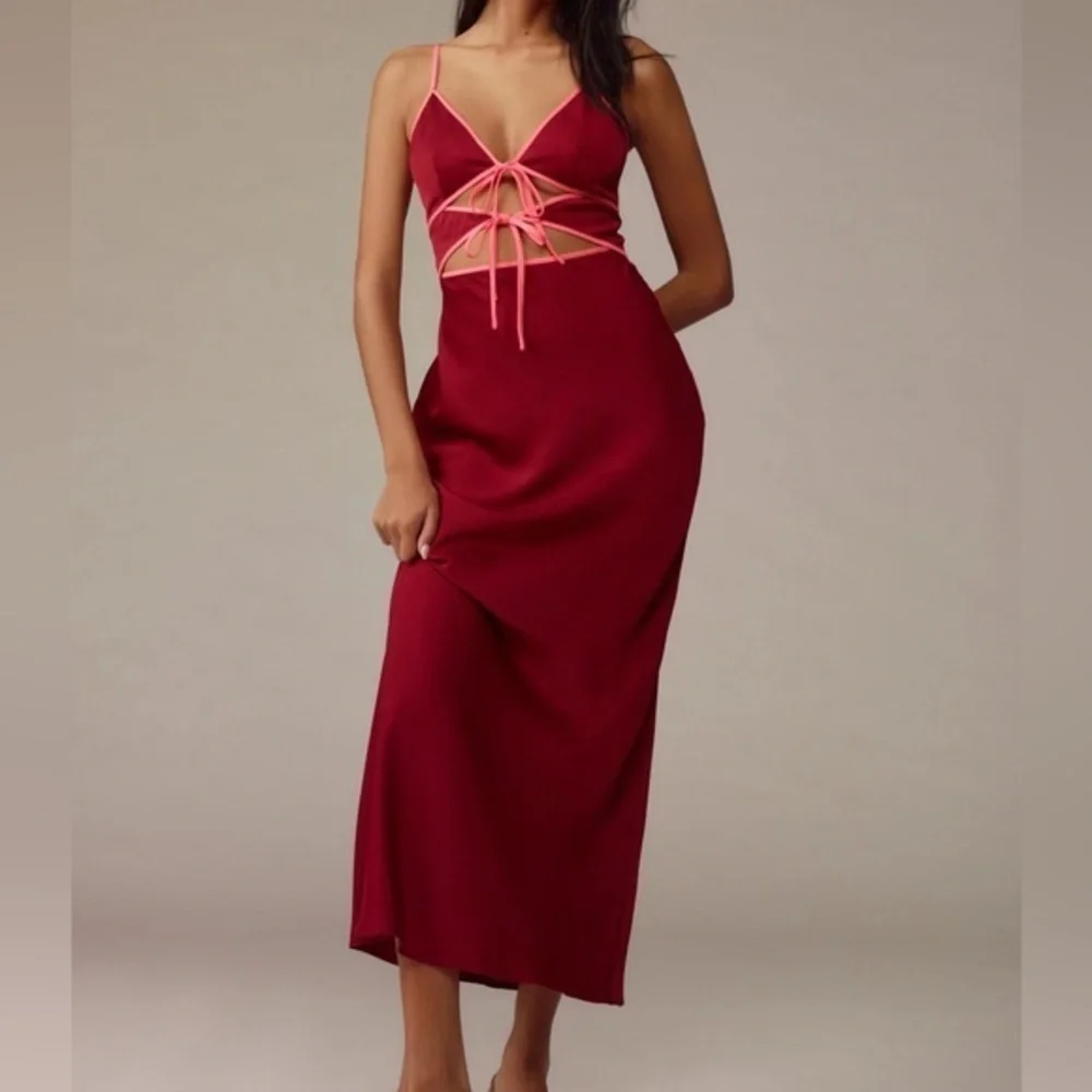Anthropologie MISHA Ramira V-Neck Cutout Midi Dress - Picture 1 of 3
